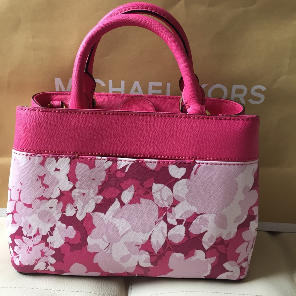 NWT MICHAEL KORS HAILEE GRANITA PINK SATCHEL BAG - Picture 2 of 8